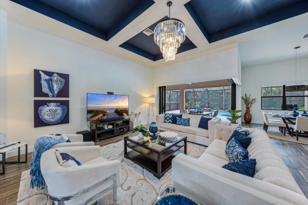 family room after staging photo new paint and furniture