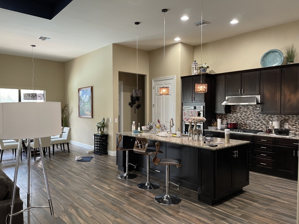 kitchen before staging photo