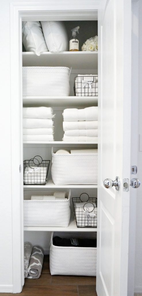 Perfectly staged linen closet