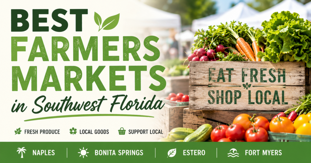 Fresh produce at a Southwest Florida farmers market in Naples, Bonita Springs, Estero and Fort Myers